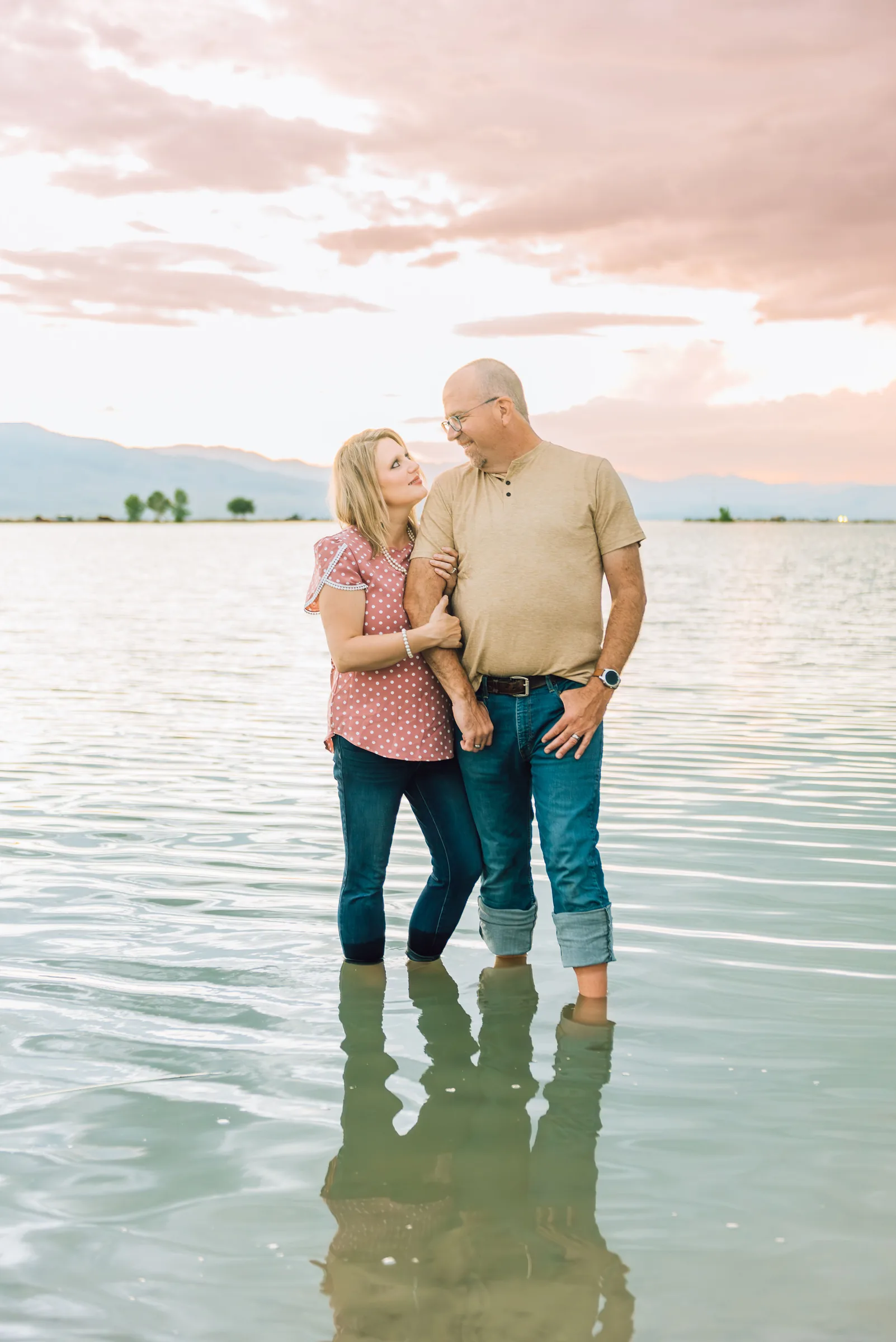 Juli and her husband at the lake